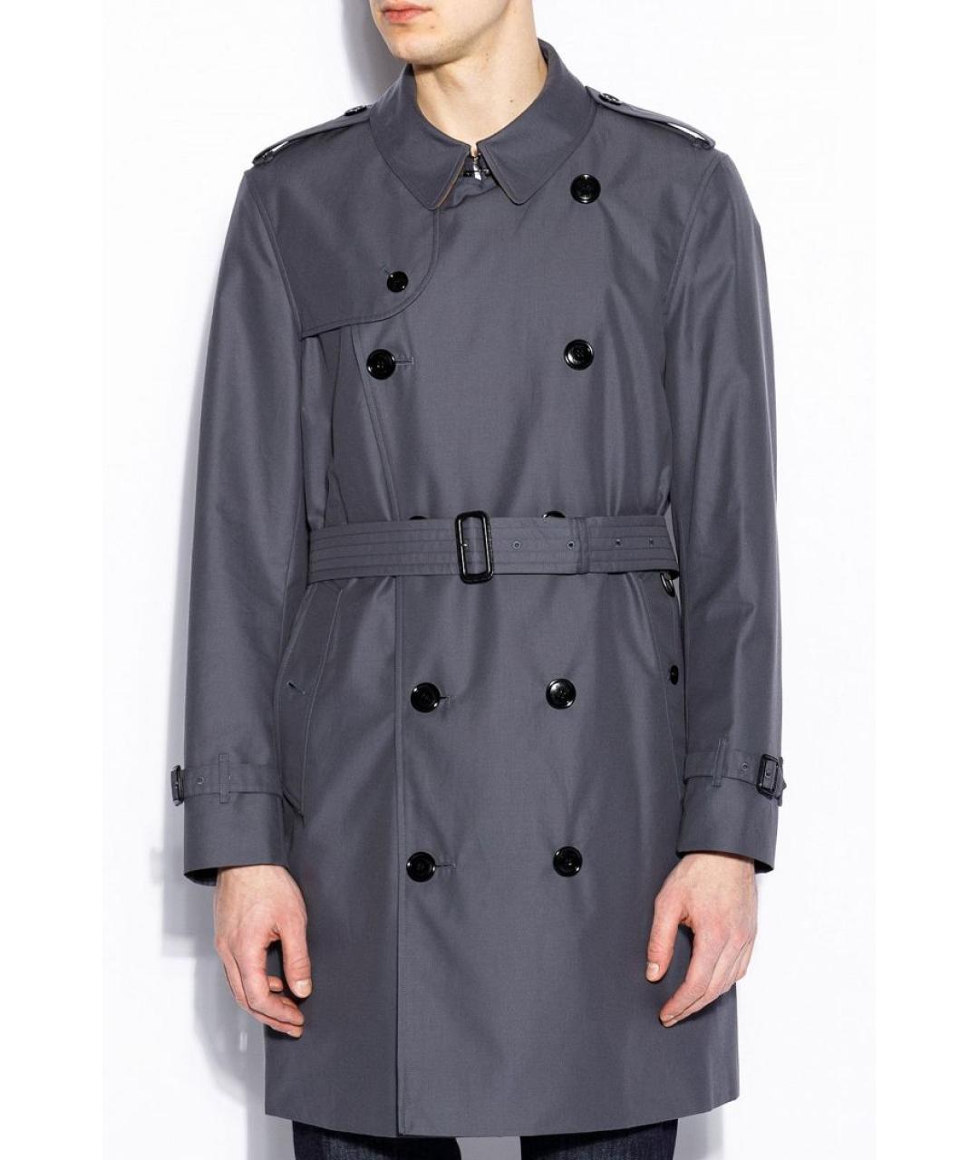 BURBERRY Серый тренч / плащ, фото 3