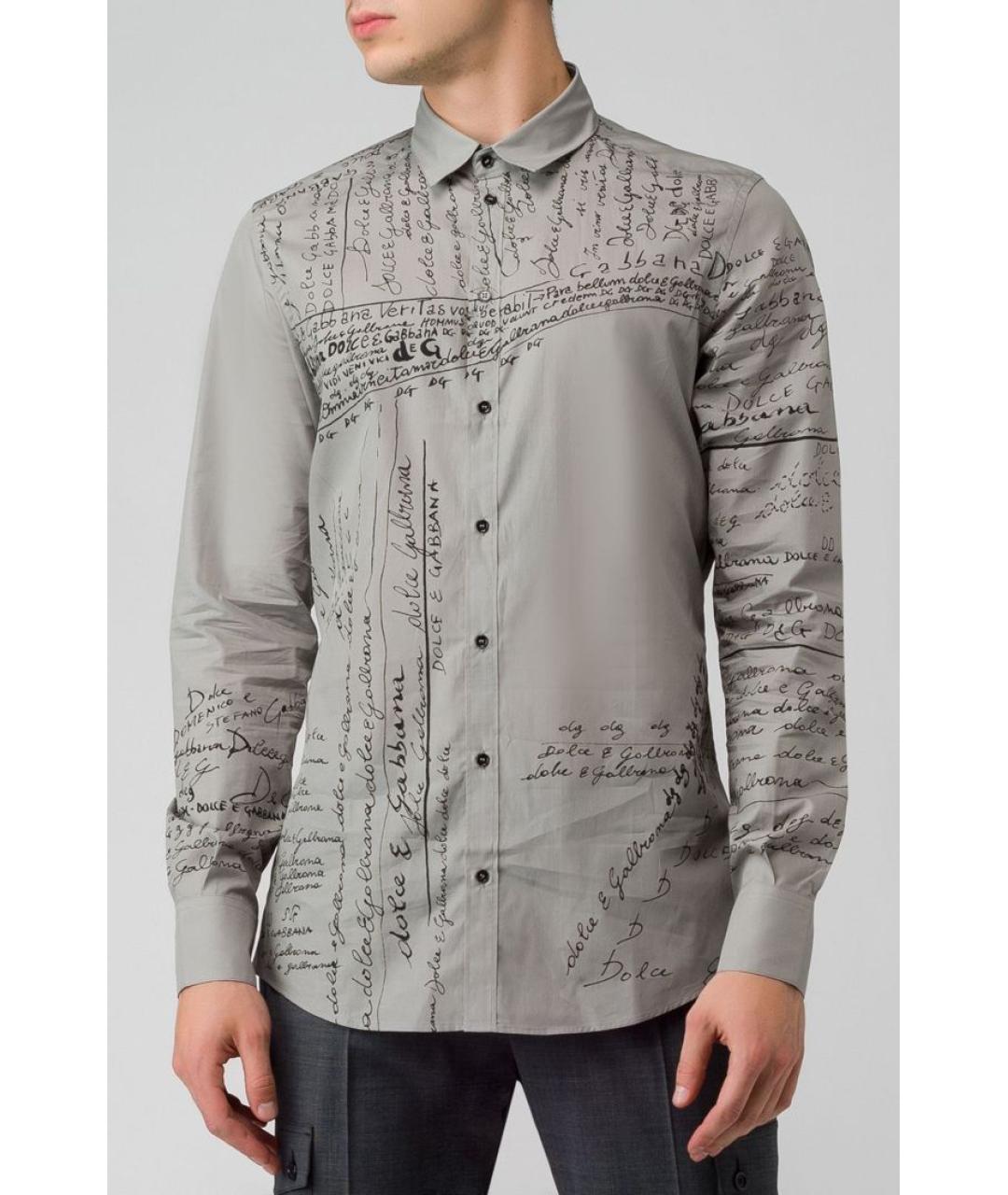 DOLCE&GABBANA Серая кэжуал рубашка, фото 2