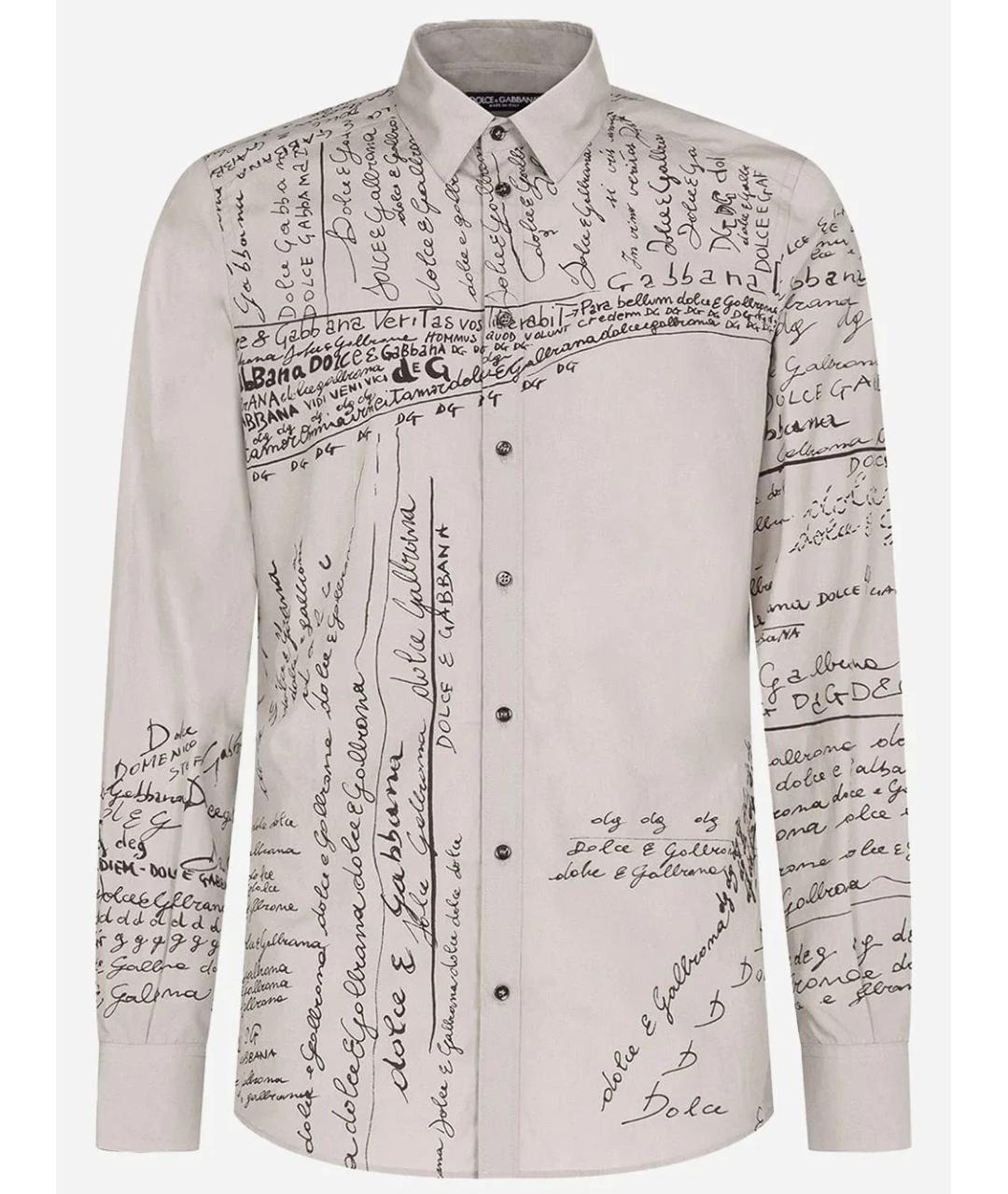 DOLCE&GABBANA Серая кэжуал рубашка, фото 5