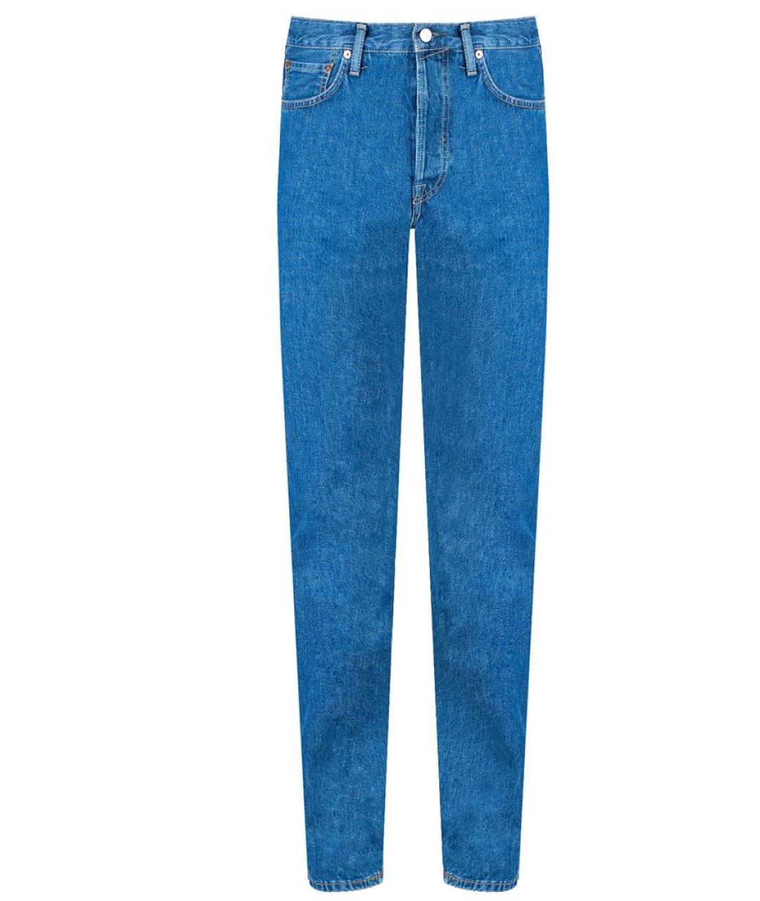 ACNE STUDIOS Синие хлопковые прямые джинсы, фото 1