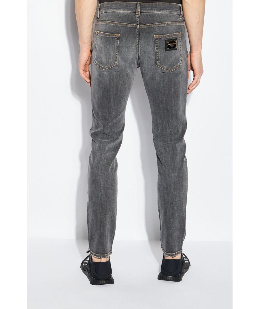 DOLCE&GABBANA Серые прямые джинсы, фото 4