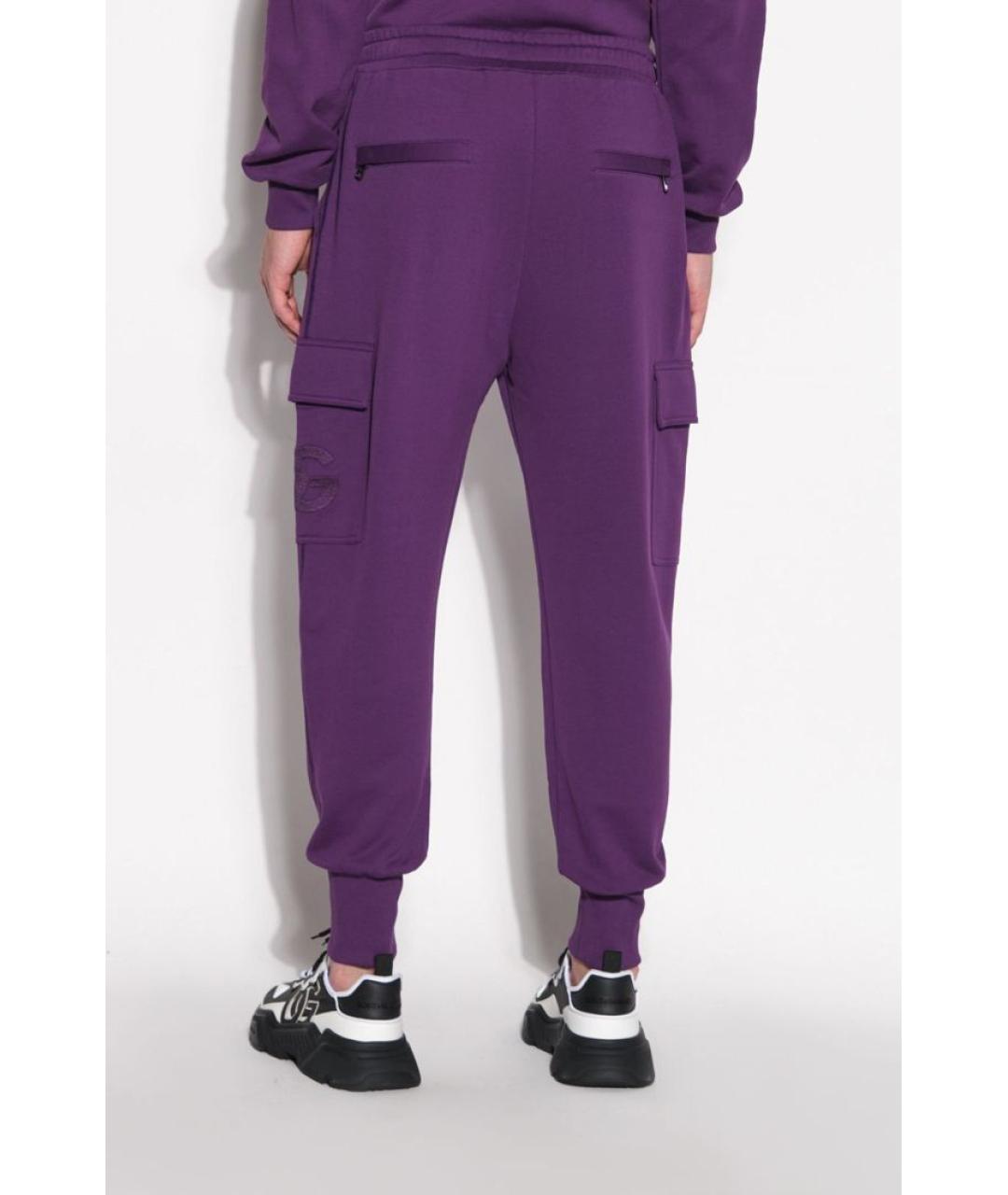 DOLCE&GABBANA Фиолетовые повседневные брюки, фото 4