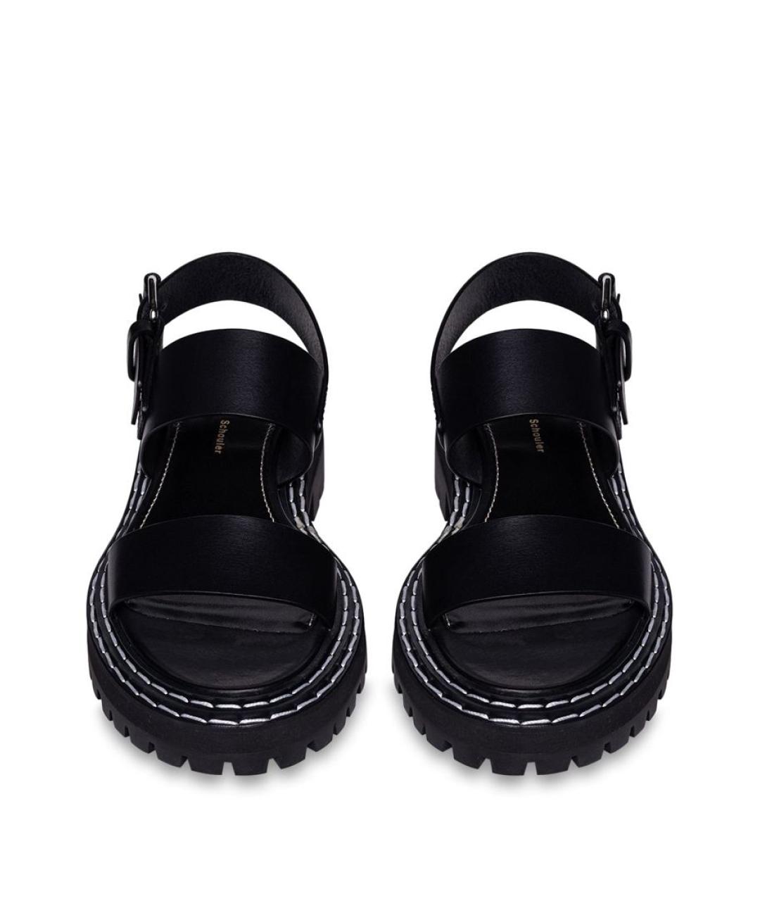 PROENZA SCHOULER Черные кожаные сандалии, фото 3