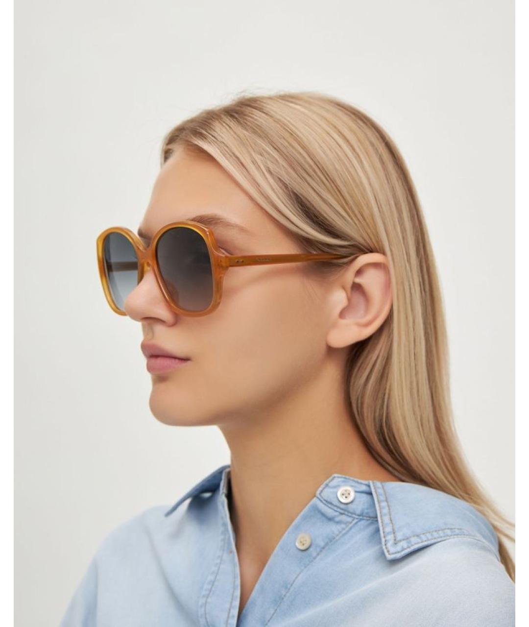 CELINE PRE-OWNED Желтые солнцезащитные очки, фото 4