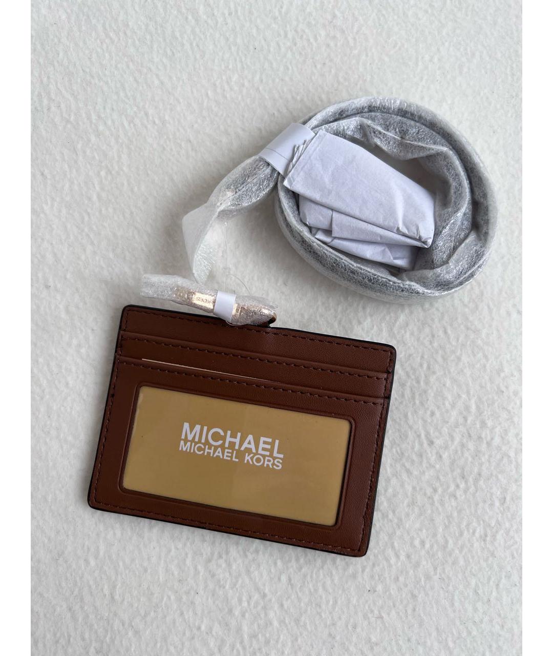 MICHAEL MICHAEL KORS Коричневый кардхолдер, фото 7