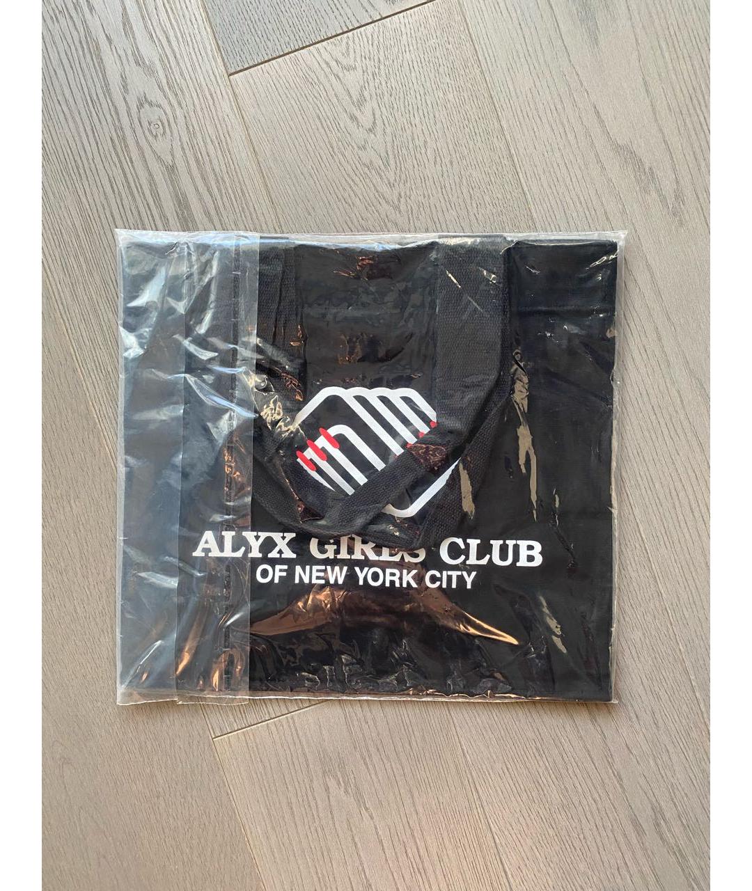 1017 ALYX 9SM Черная хлопковая сумка тоут, фото 5
