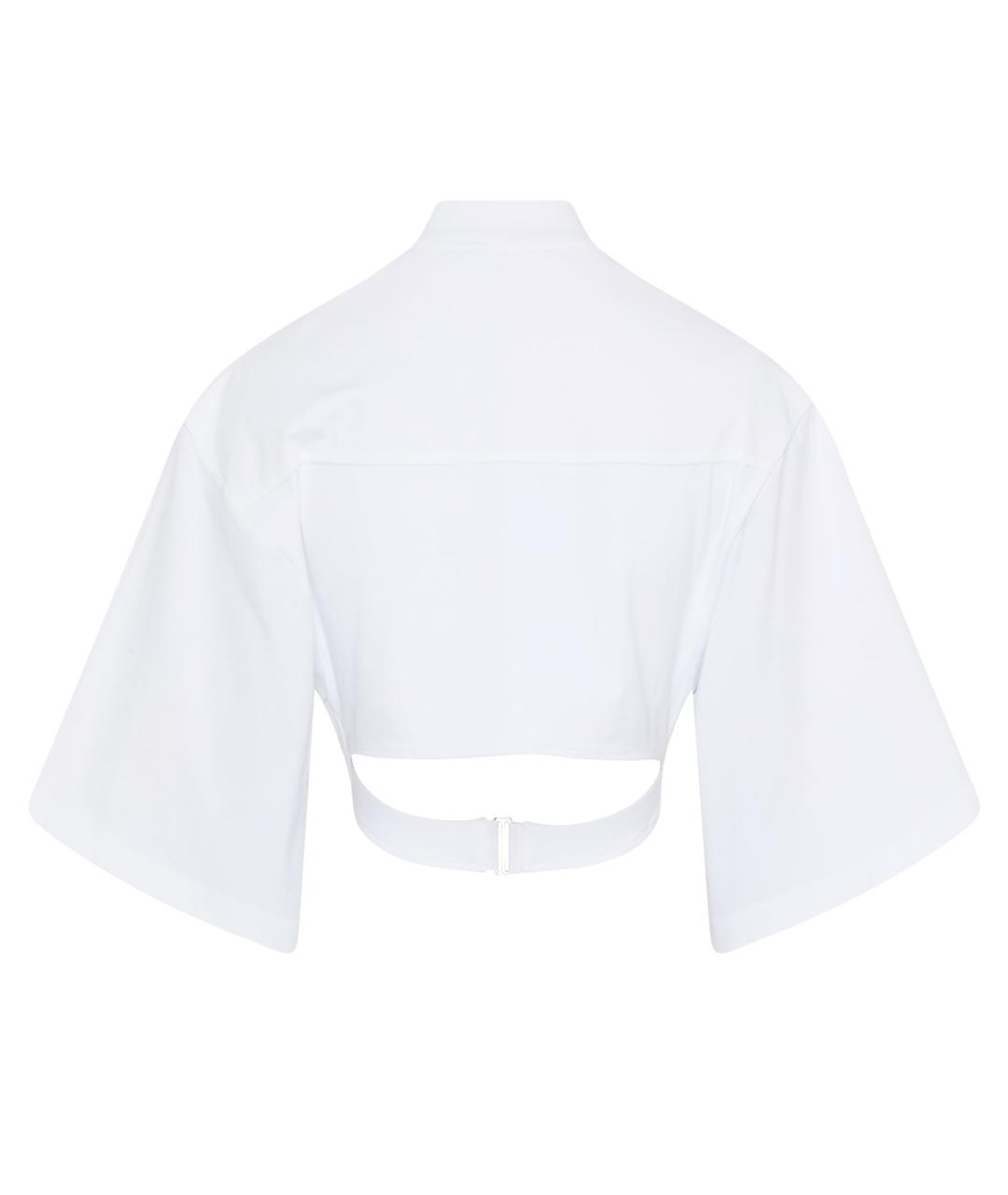 JACQUEMUS Белая хлопковая блузы, фото 2