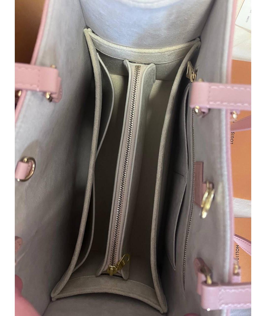 LOUIS VUITTON PRE-OWNED Розовая кожаная сумка тоут, фото 6