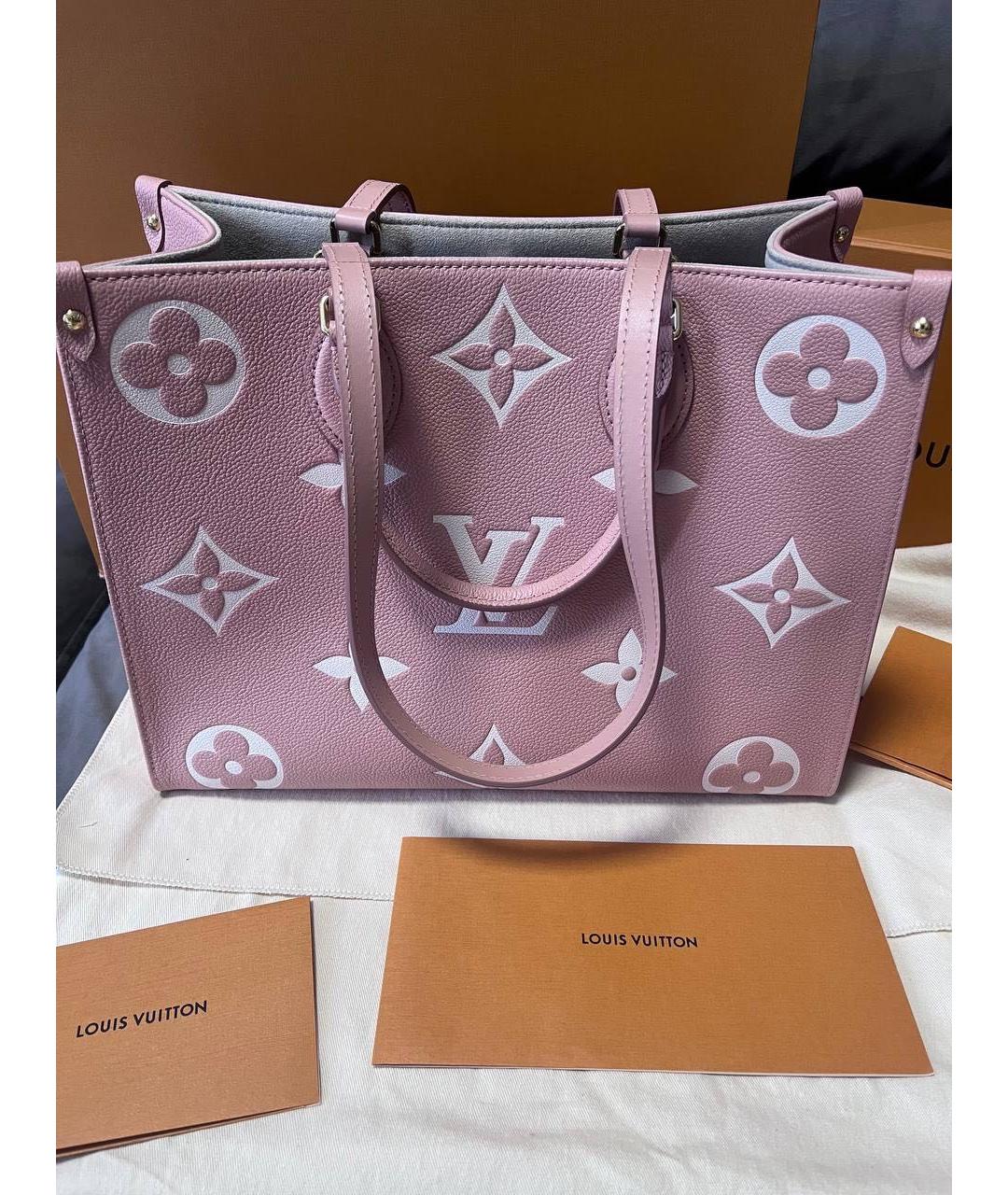 LOUIS VUITTON PRE-OWNED Розовая кожаная сумка тоут, фото 2