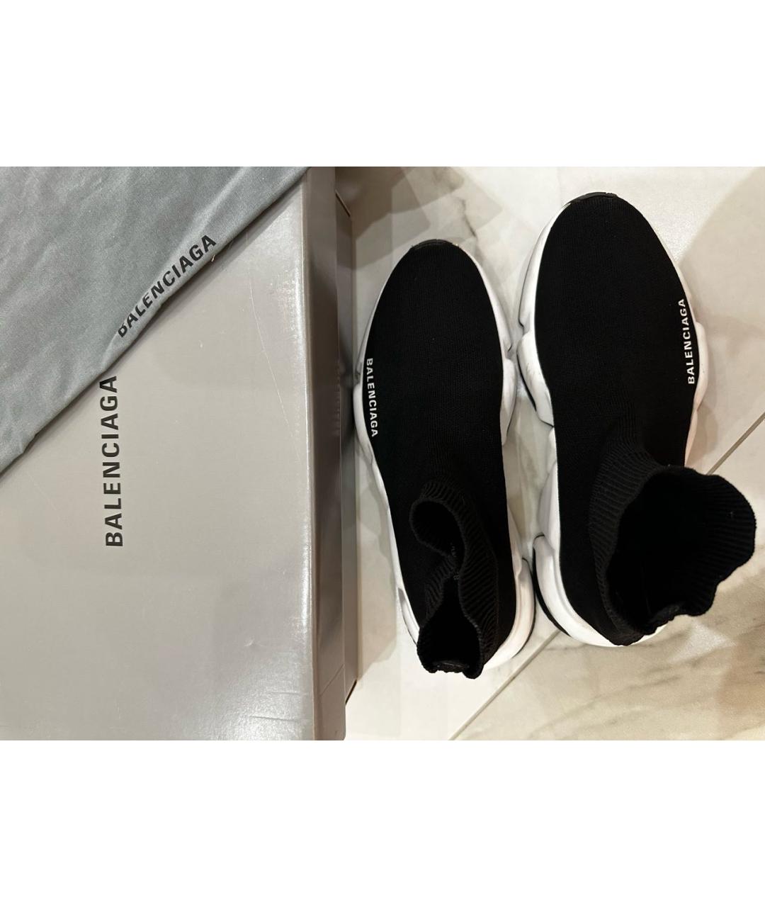 BALENCIAGA Черные текстильные кроссовки, фото 4