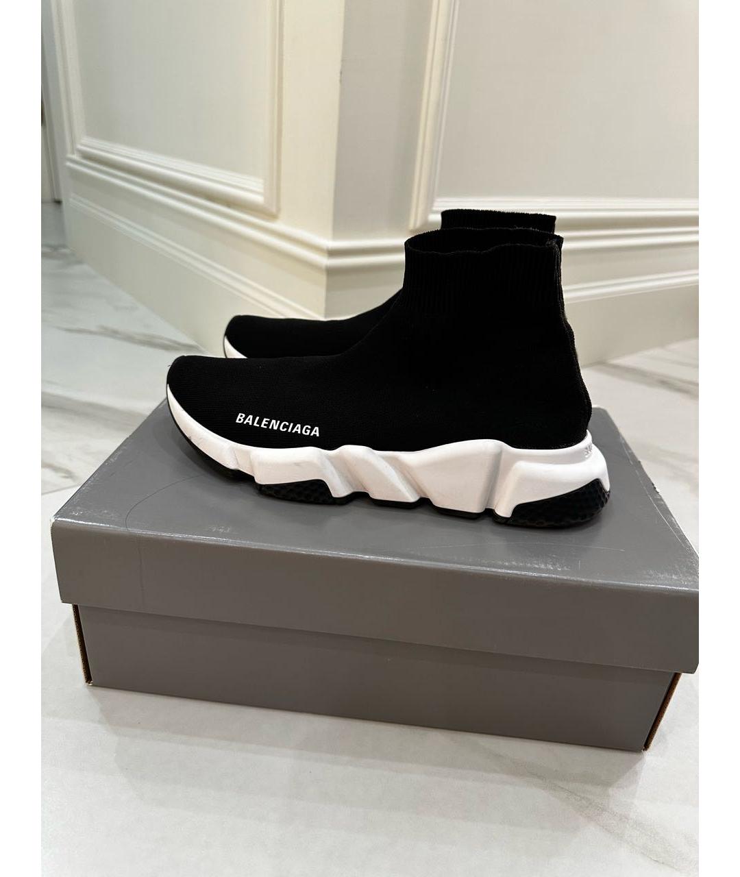 BALENCIAGA Черные текстильные кроссовки, фото 6