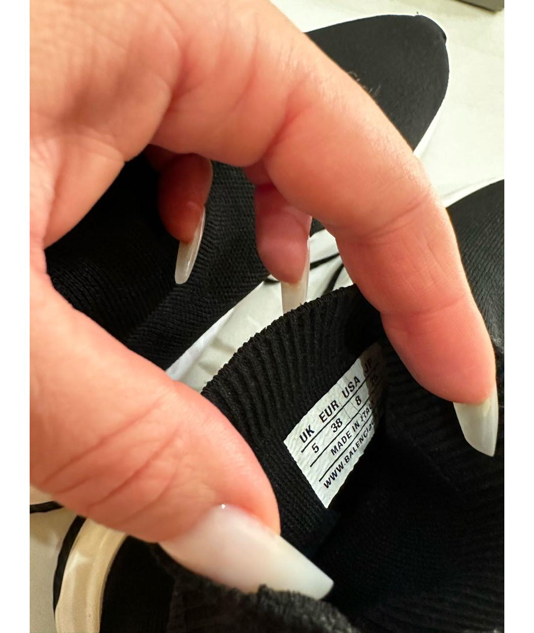 BALENCIAGA Черные текстильные кроссовки, фото 5