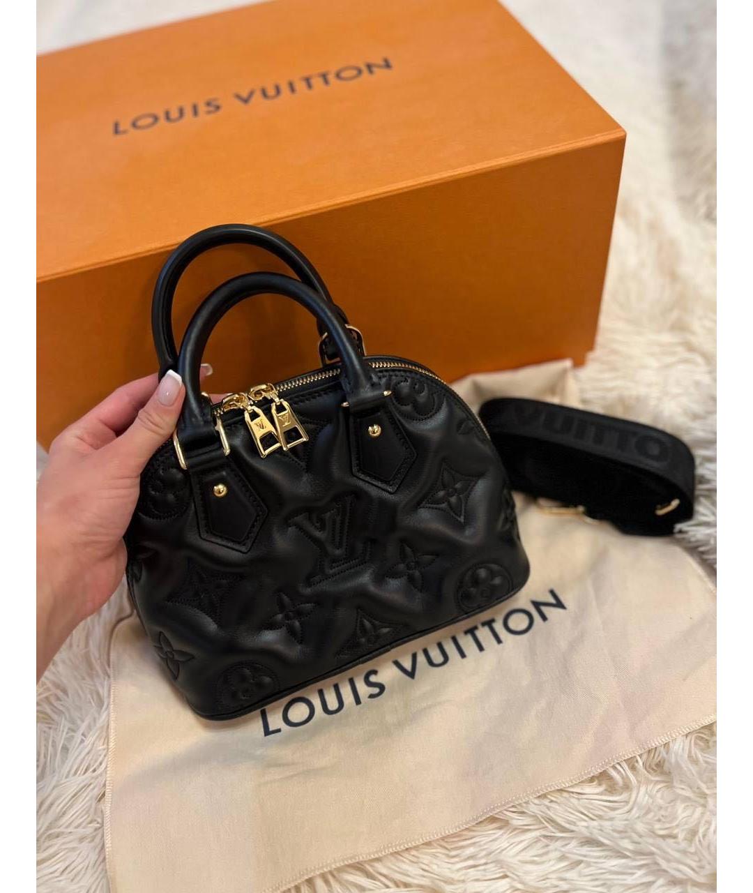 LOUIS VUITTON PRE-OWNED Черная кожаная сумка с короткими ручками, фото 2