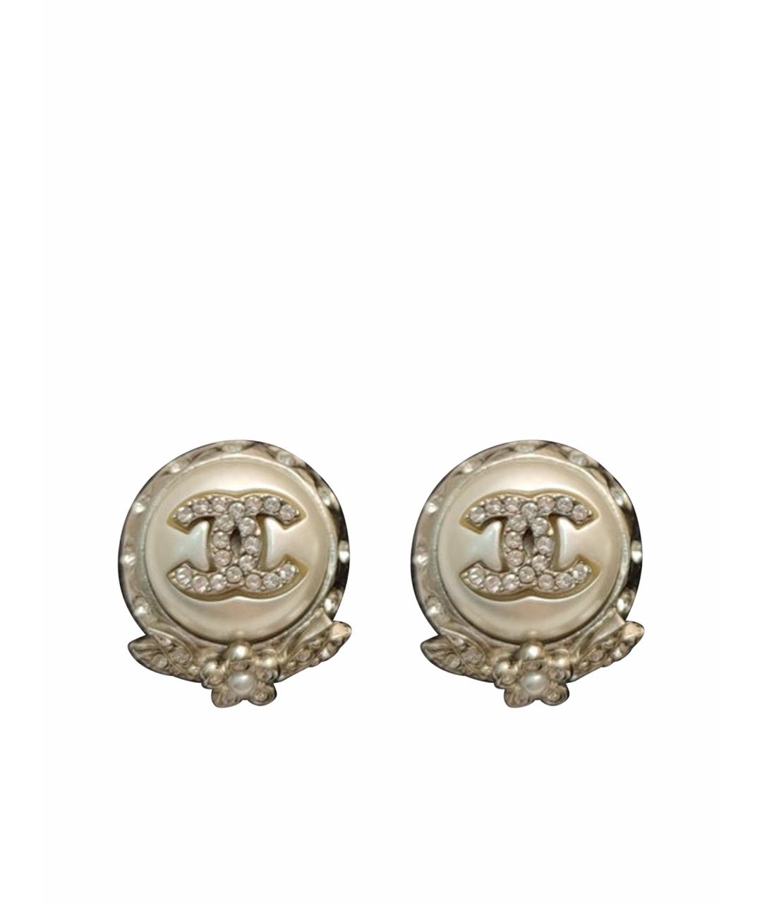 CHANEL Белые жемчужные серьги, фото 1