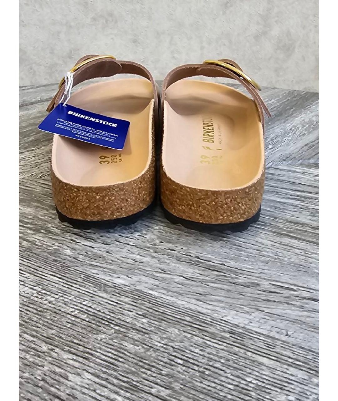 BIRKENSTOCK Розовые сандалии из лакированной кожи, фото 4