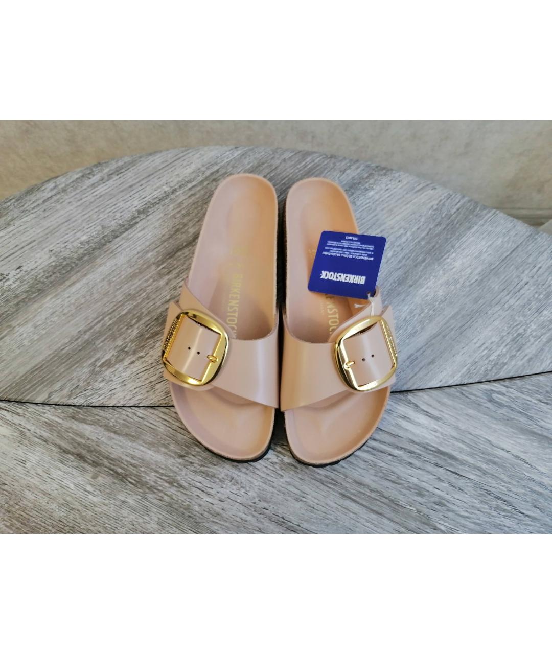 BIRKENSTOCK Розовые сандалии из лакированной кожи, фото 9