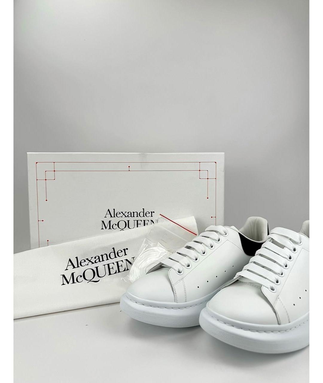 ALEXANDER MCQUEEN Белые кожаные низкие кроссовки / кеды, фото 5