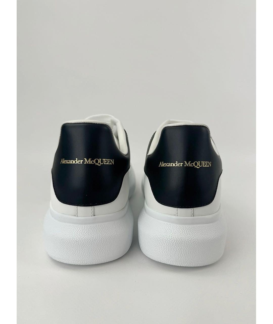 ALEXANDER MCQUEEN Белые кожаные низкие кроссовки / кеды, фото 4