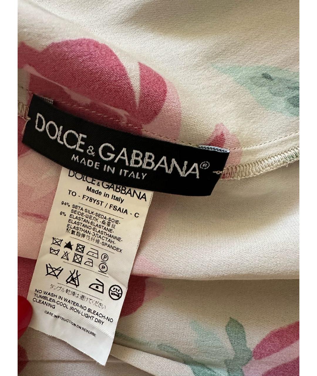 DOLCE&GABBANA Мульти шелковая блузы, фото 4