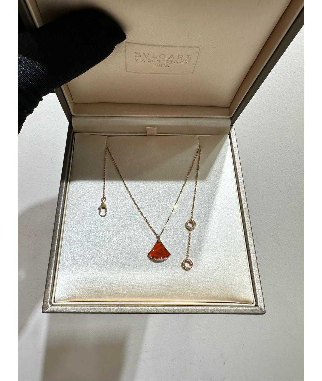 BVLGARI Красное колье из розового золота, фото 5