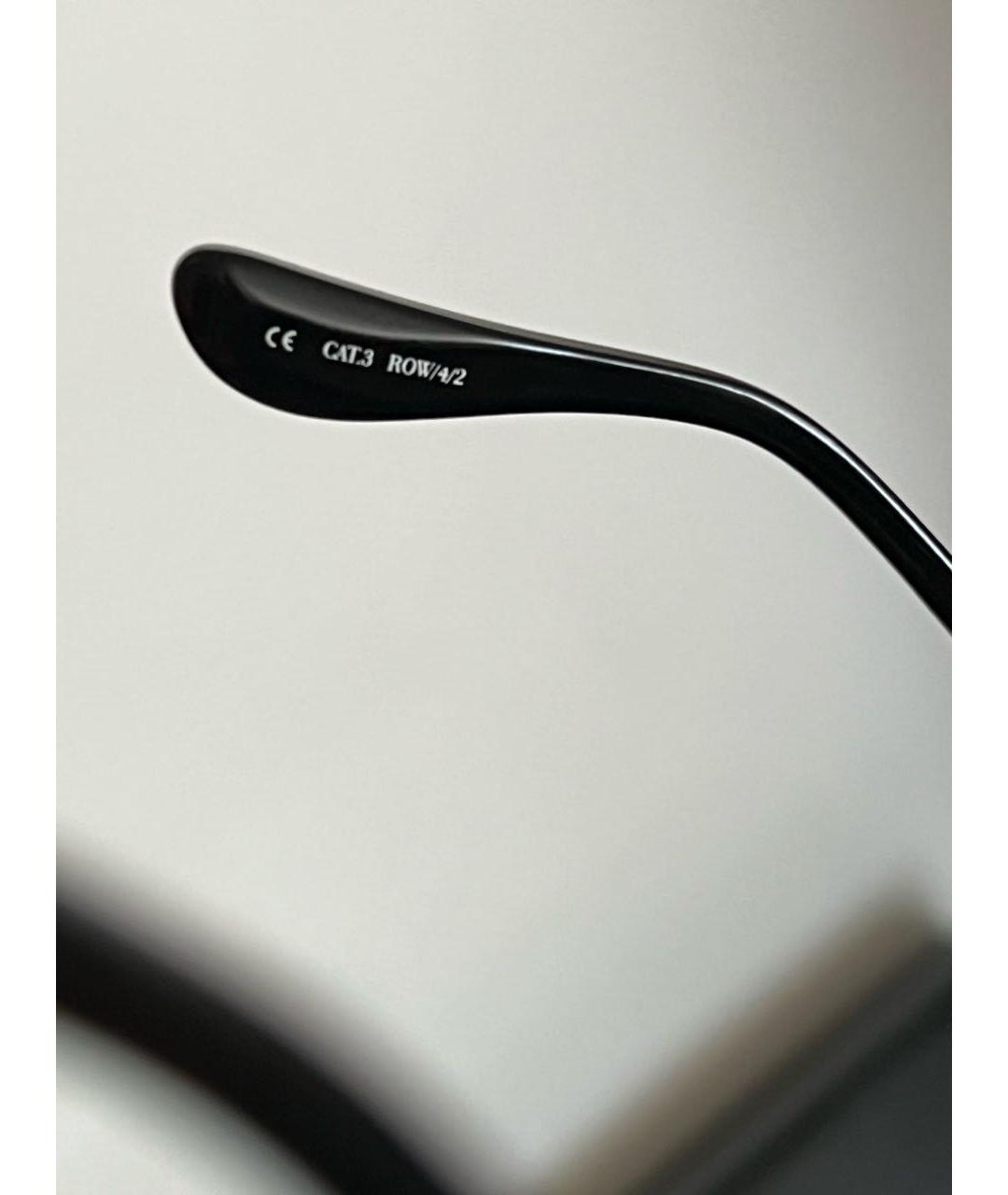 THE ROW Черные металлические солнцезащитные очки, фото 5
