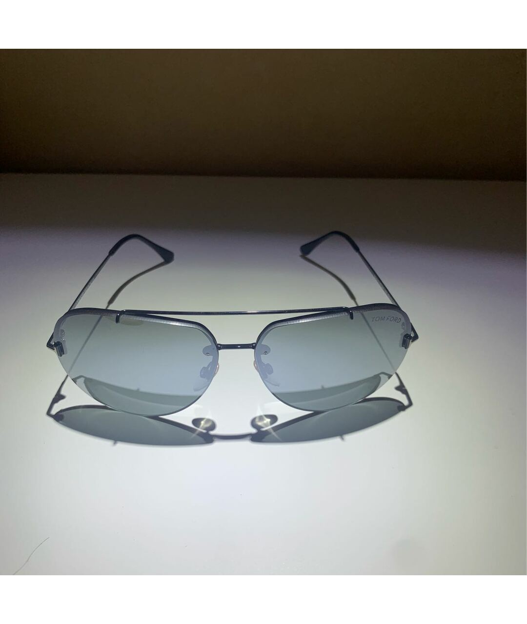TOM FORD Антрацитовые металлические солнцезащитные очки, фото 5