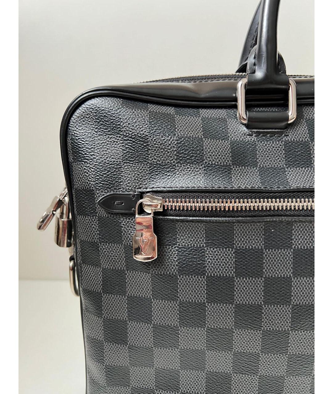 LOUIS VUITTON Темно-синий портфель, фото 3