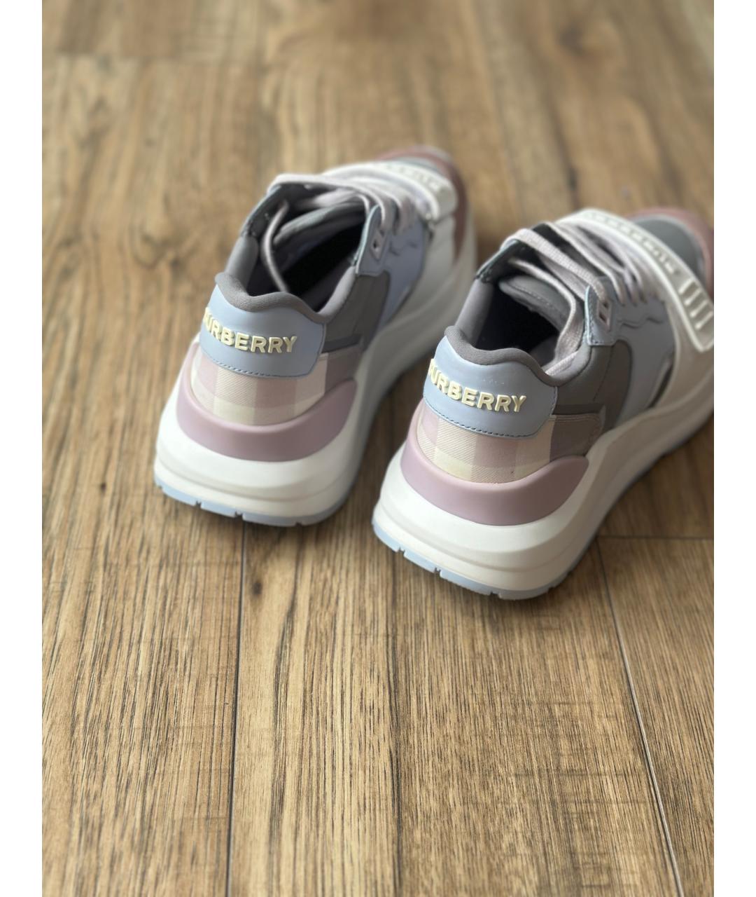 BURBERRY Голубые кроссовки, фото 2