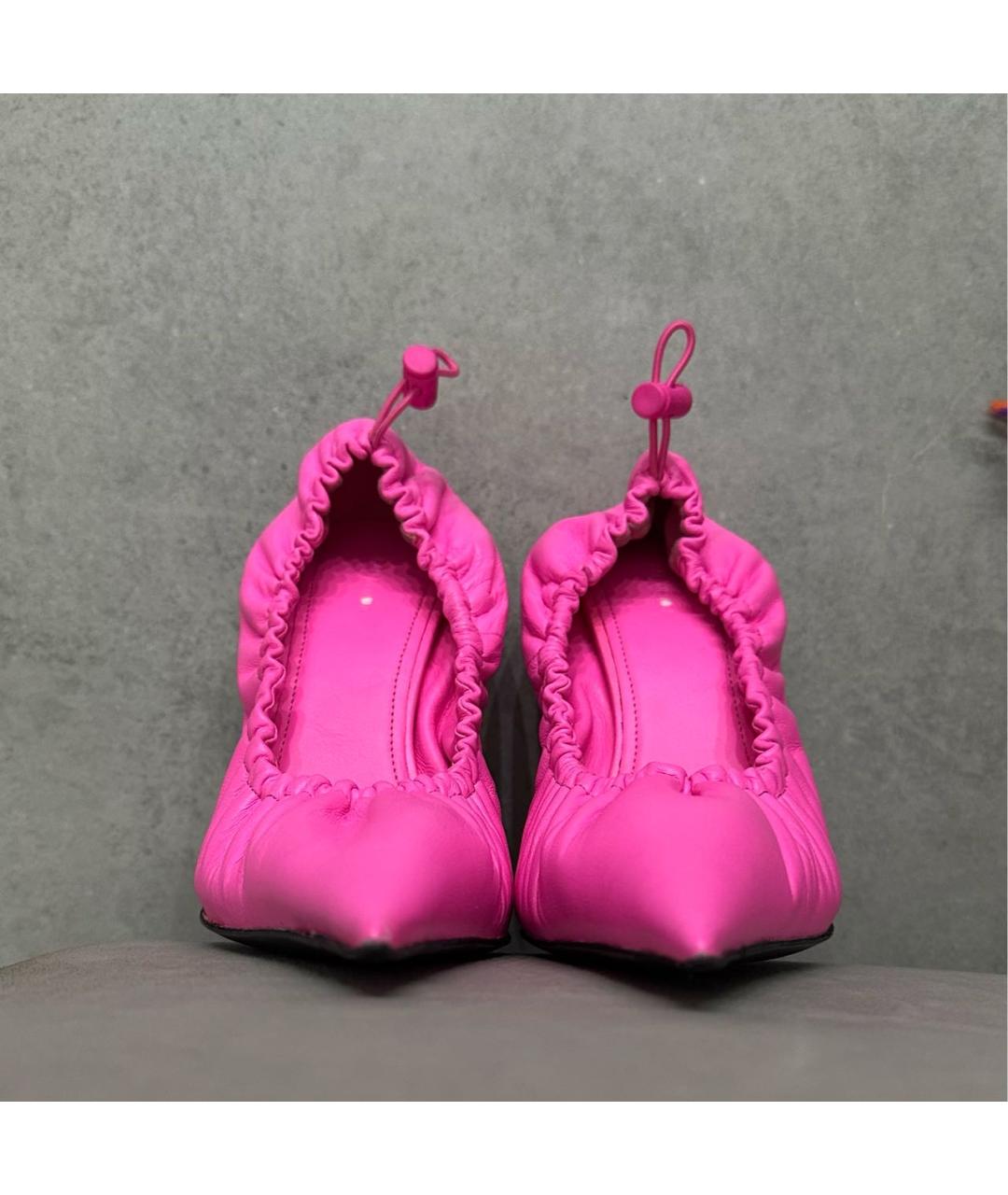BALENCIAGA Розовые кожаные туфли, фото 2