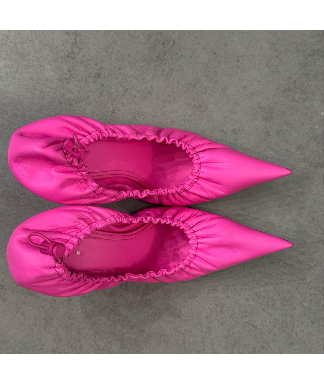 BALENCIAGA Розовые кожаные туфли, фото 7
