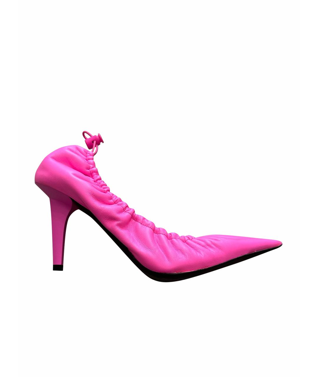BALENCIAGA Розовые кожаные туфли, фото 1