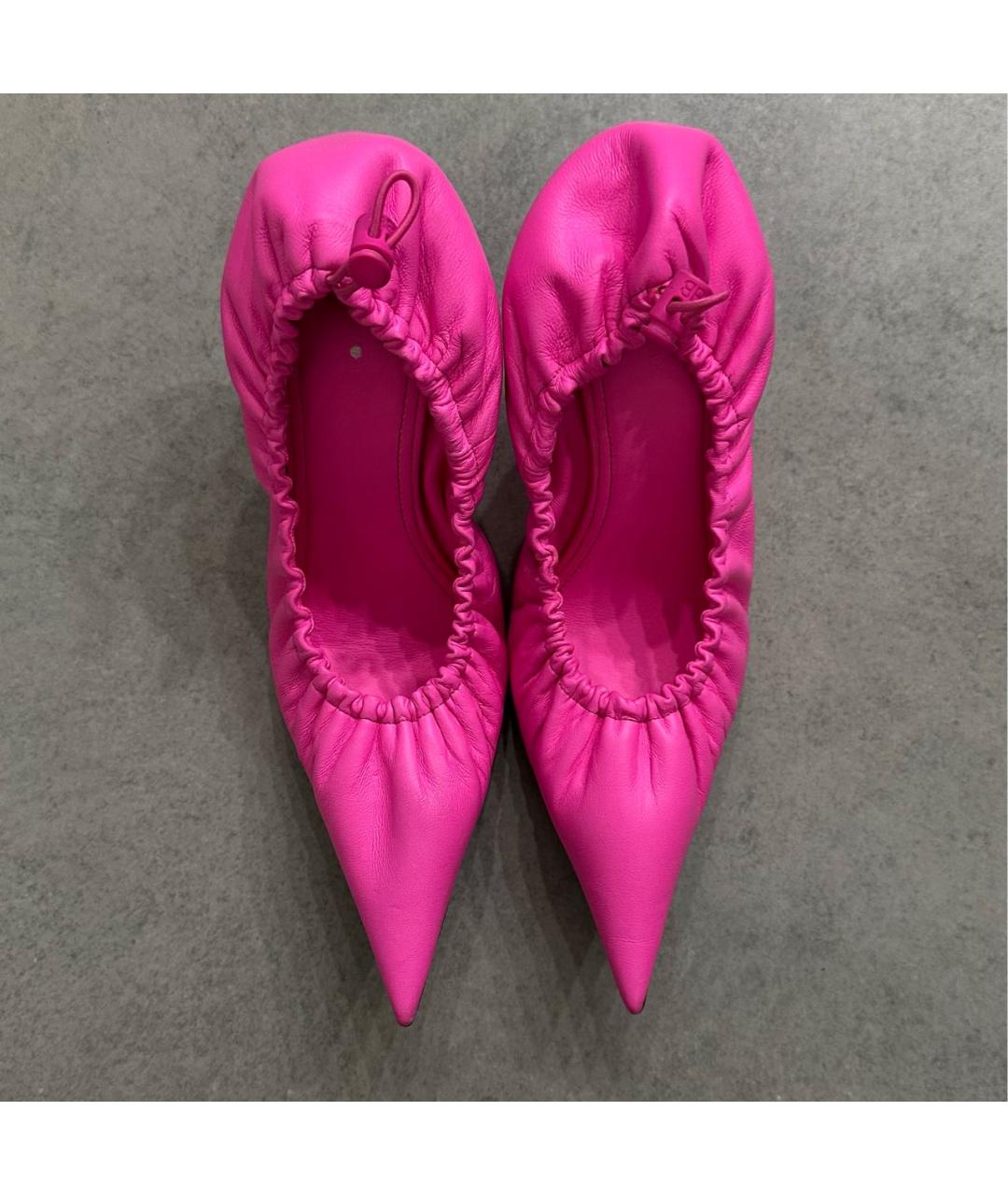 BALENCIAGA Розовые кожаные туфли, фото 3