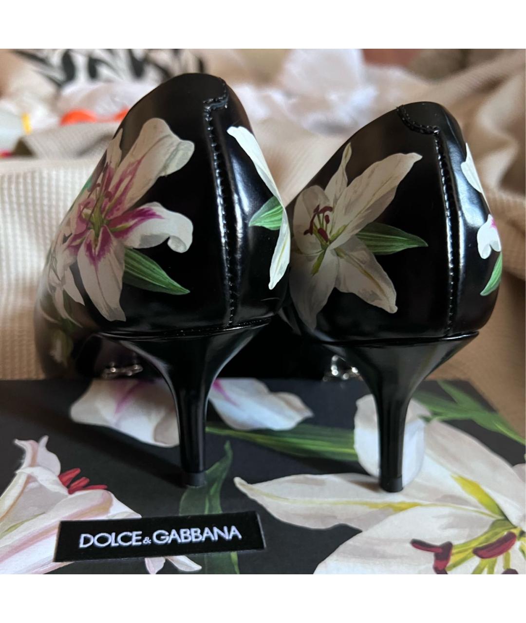 DOLCE&GABBANA Черные кожаные туфли, фото 4