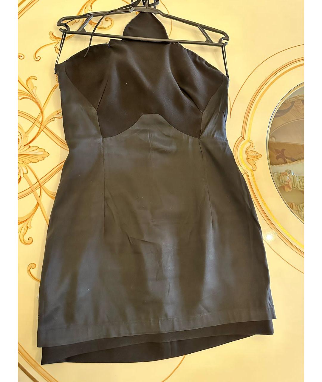 AMEN Черное полиэстеровое коктейльное платье, фото 3