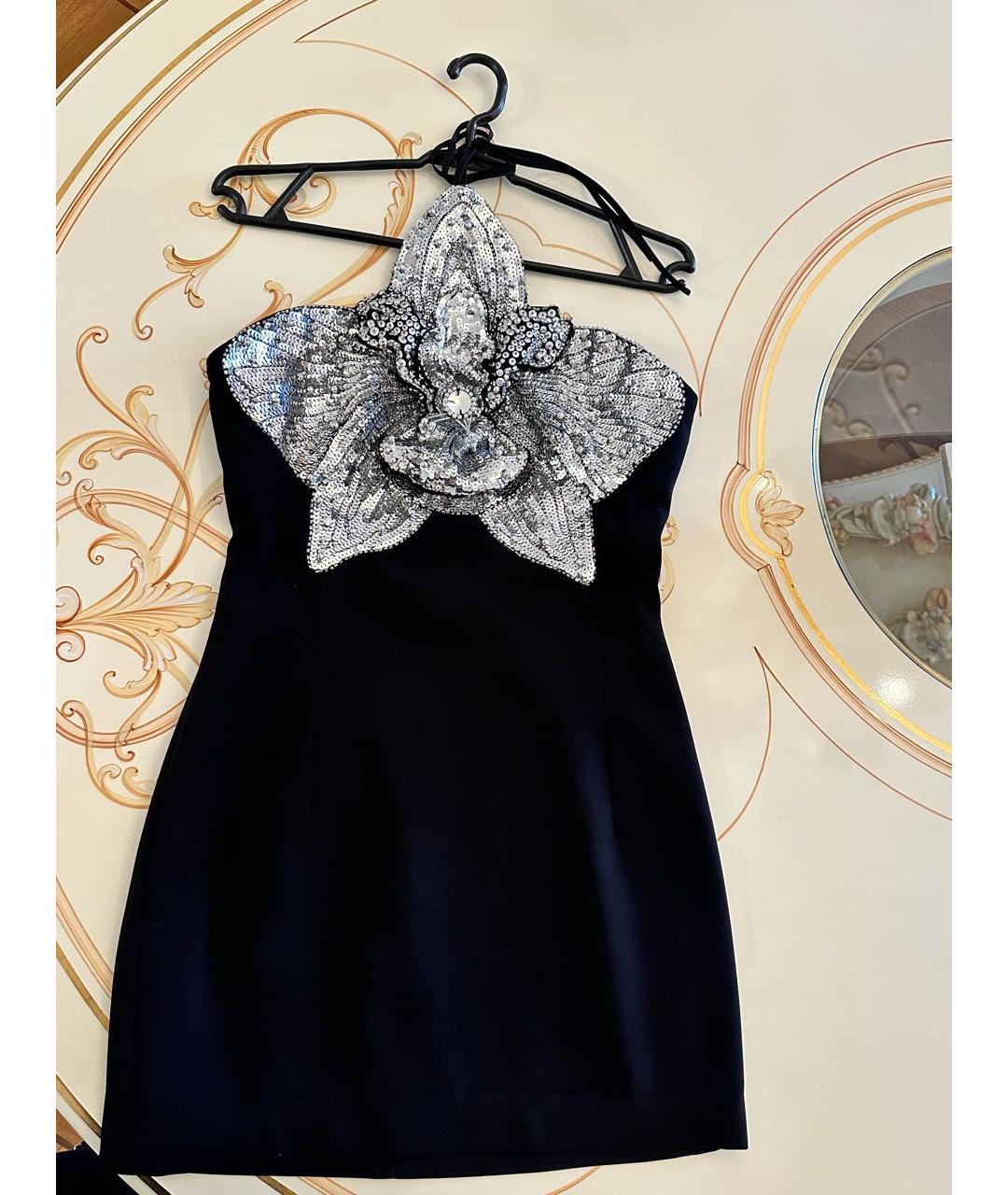 AMEN Черное полиэстеровое коктейльное платье, фото 4
