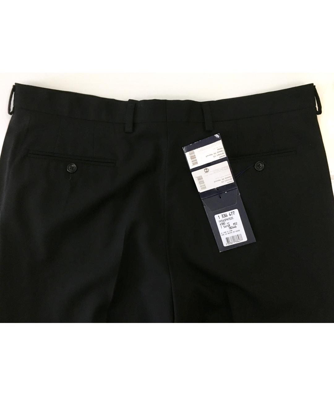 KENZO Черные шерстяные классические брюки, фото 4
