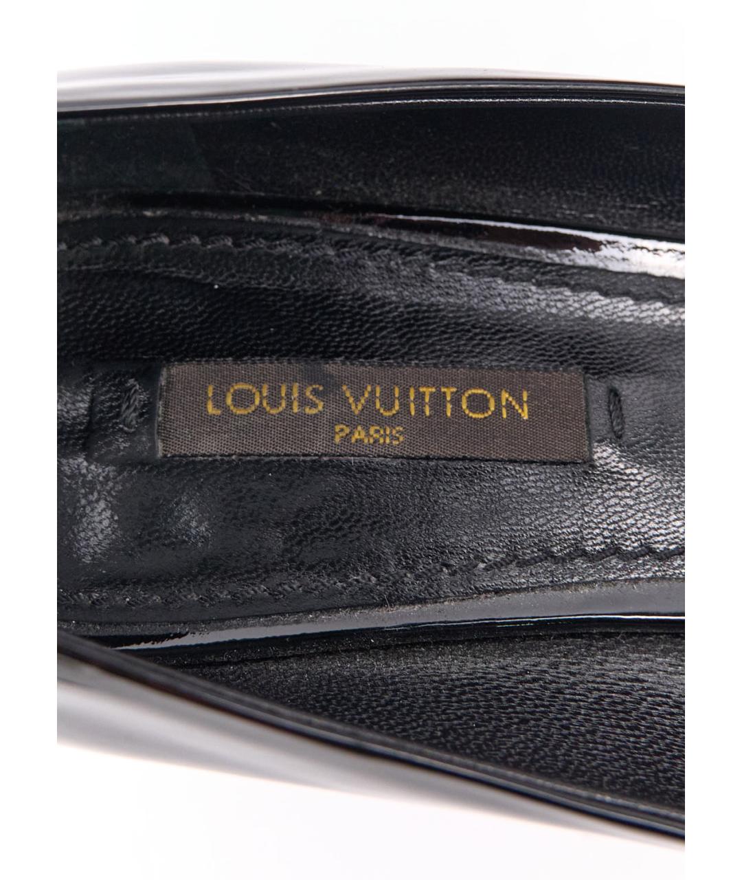 LOUIS VUITTON PRE-OWNED Черные туфли из лакированной кожи, фото 5
