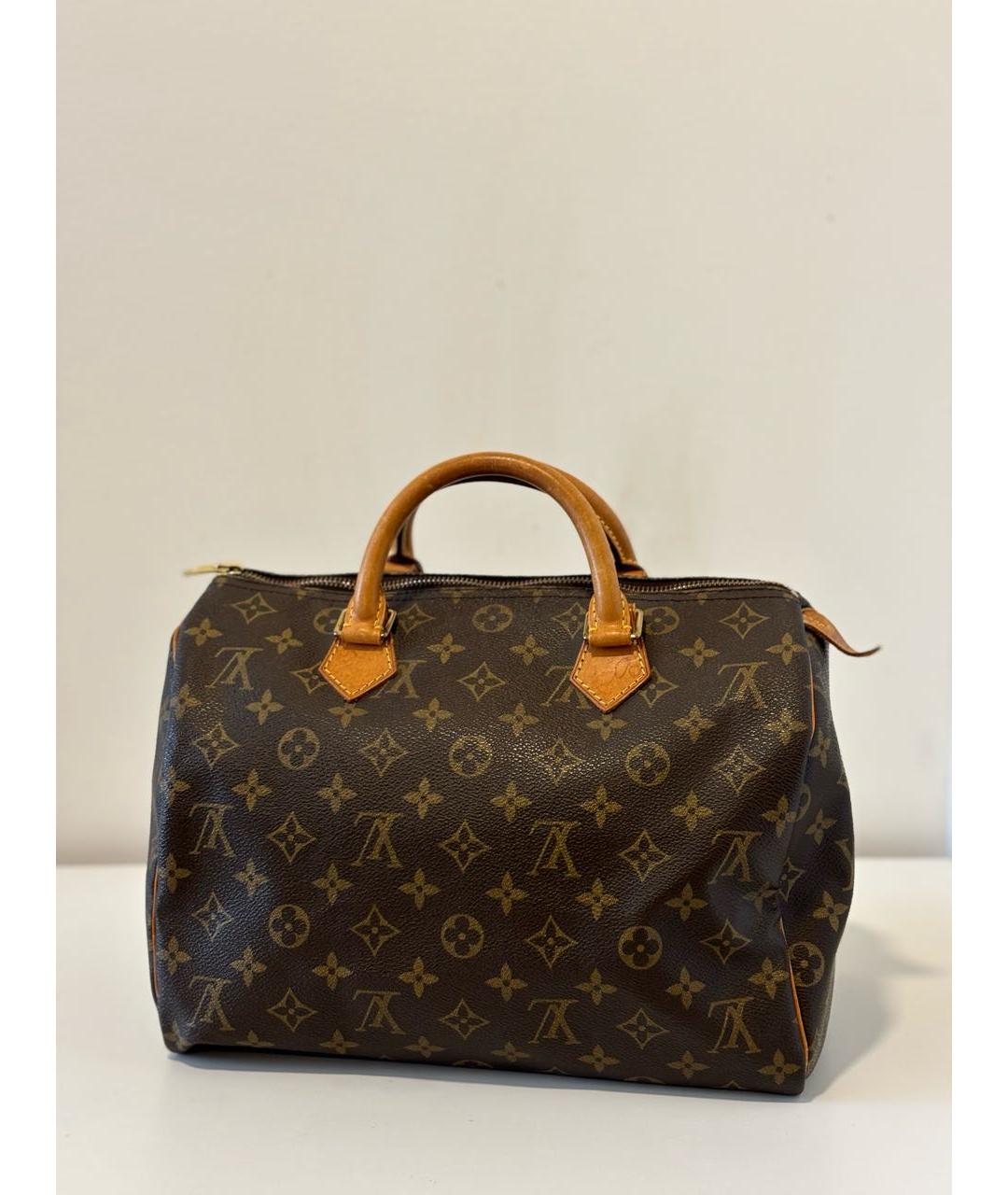 LOUIS VUITTON Коричневая сумка с короткими ручками, фото 9