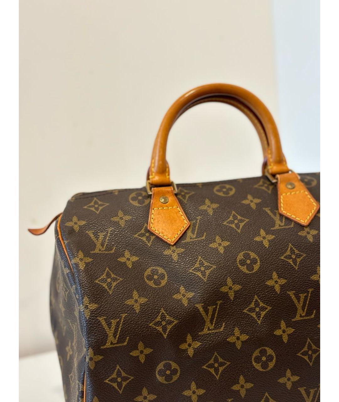 LOUIS VUITTON Коричневая сумка с короткими ручками, фото 3
