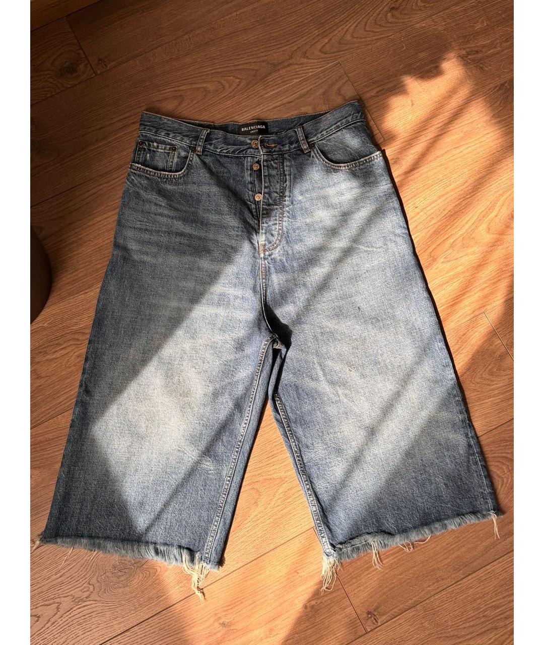 BALENCIAGA Синие хлопковые джинсы клеш, фото 4
