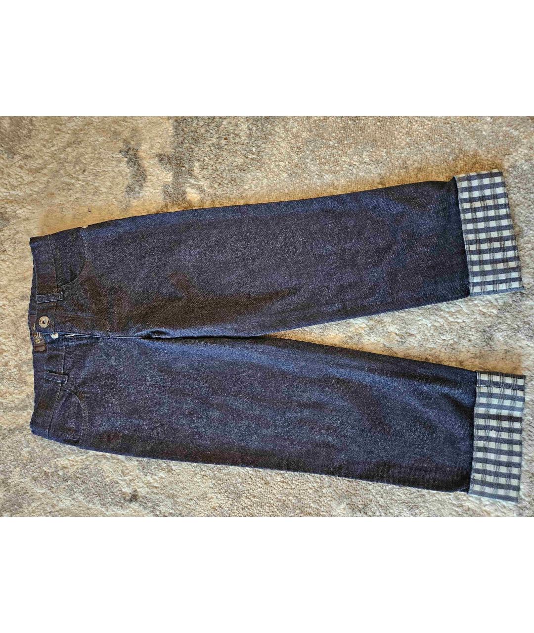 LORO PIANA Темно-синие хлопковые детские джинсы, фото 6