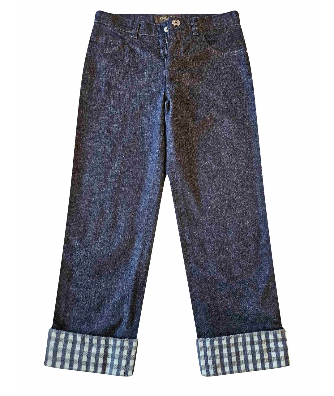 LORO PIANA Темно-синие хлопковые детские джинсы, фото 1