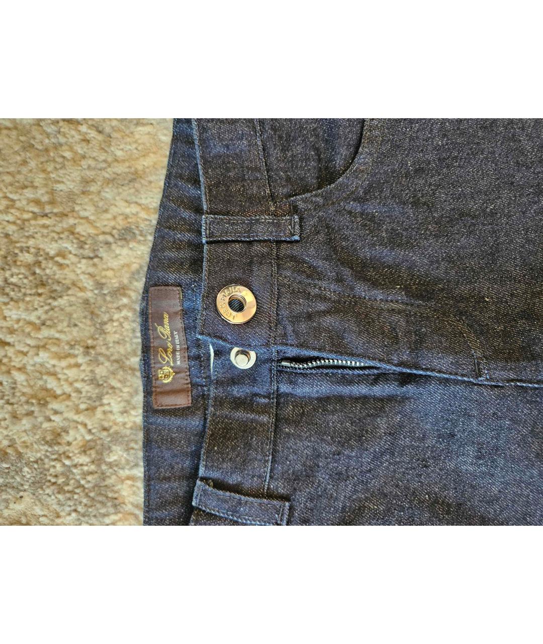 LORO PIANA Темно-синие хлопковые детские джинсы, фото 3