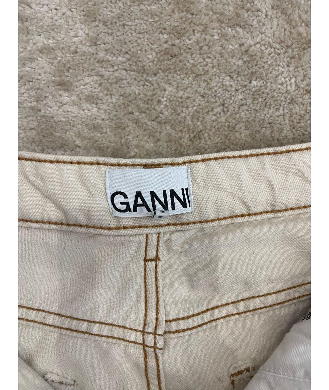 GANNI Хлопковые прямые джинсы, фото 6