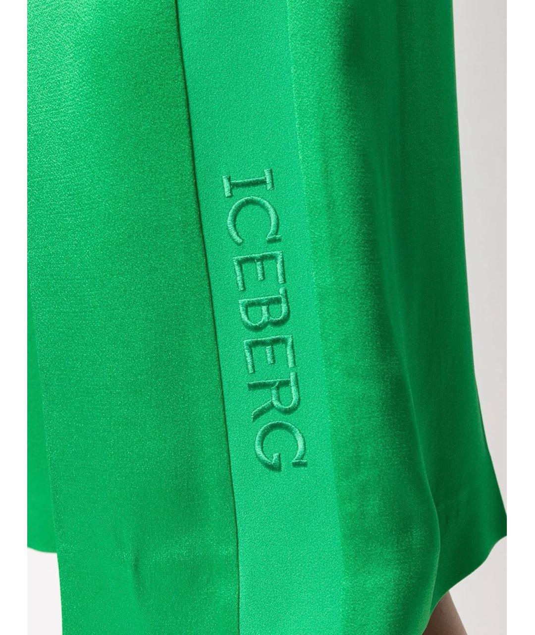 ICEBERG Зеленые вискозные шорты, фото 4