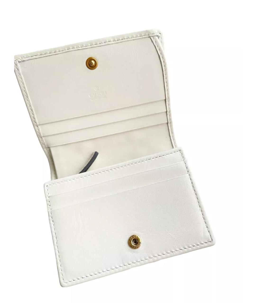 GUCCI Белый кожаный кошелек, фото 3