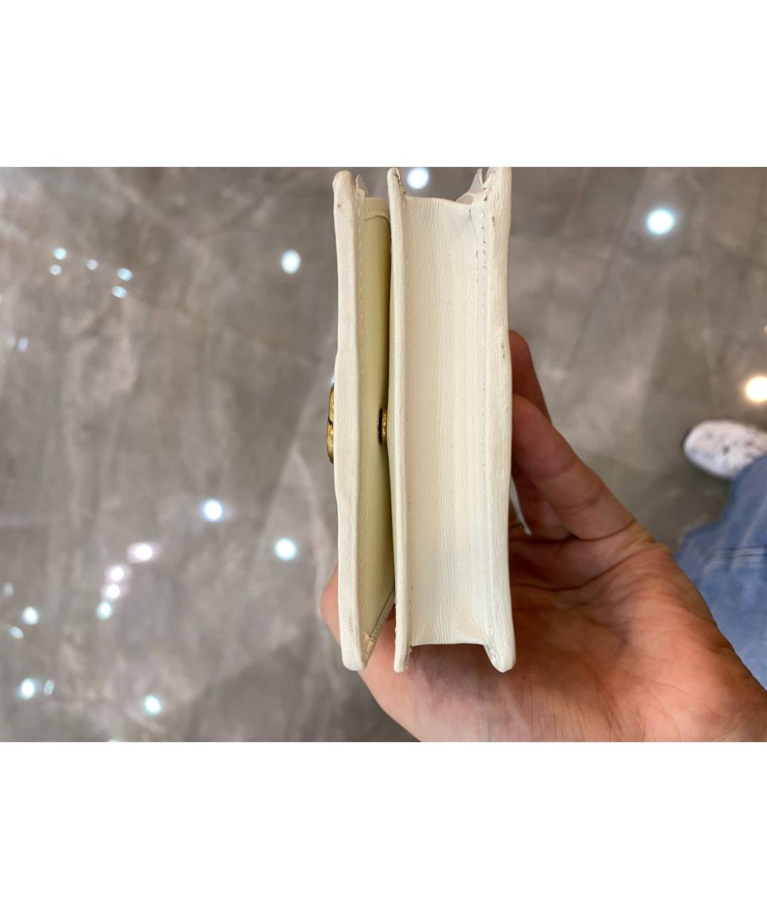 GUCCI Белый кожаный кошелек, фото 9