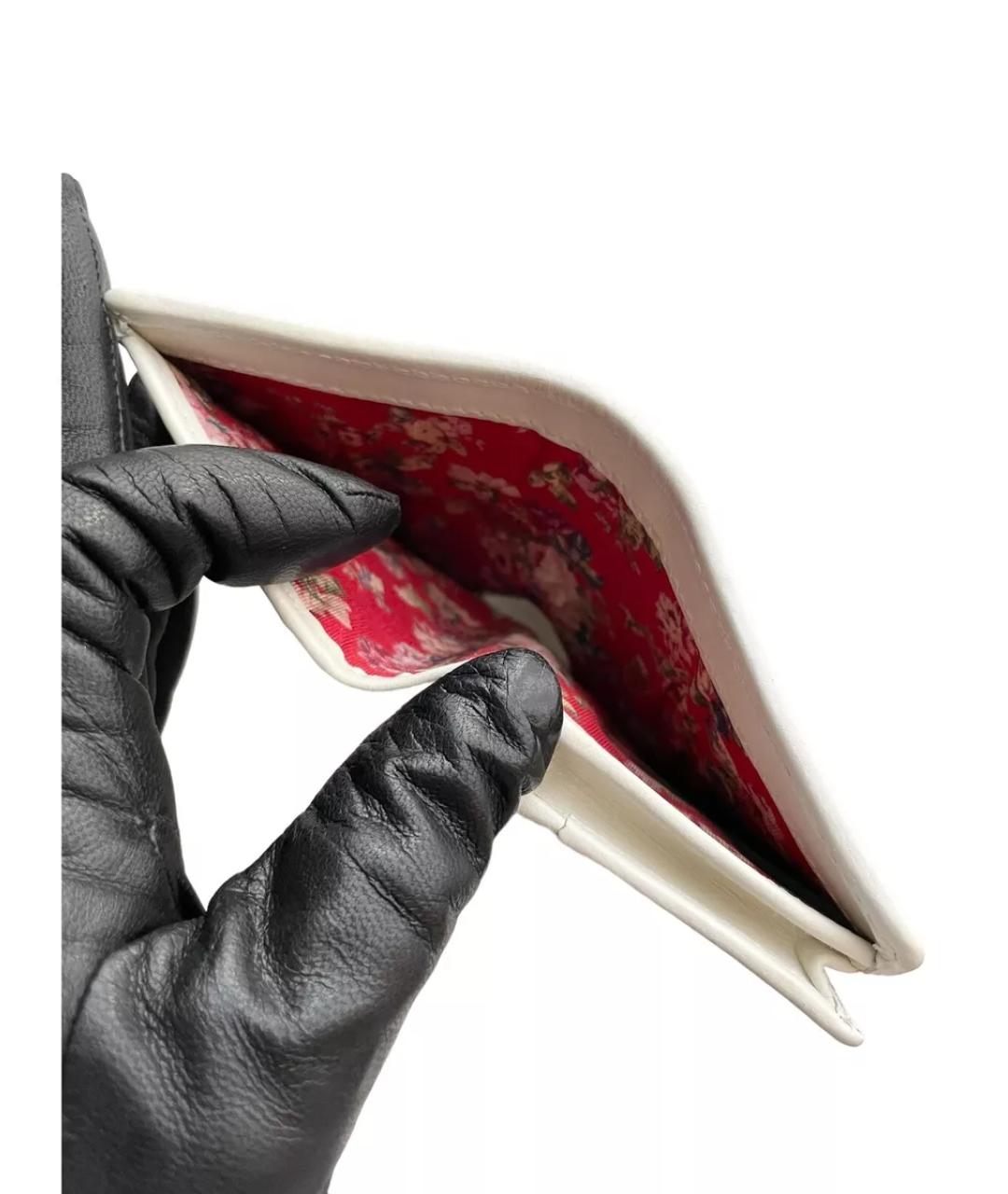 GUCCI Белый кожаный кошелек, фото 4