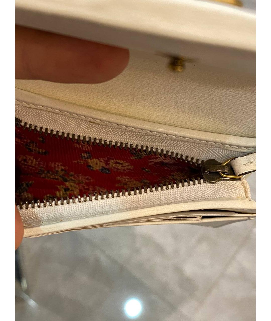 GUCCI Белый кожаный кошелек, фото 8