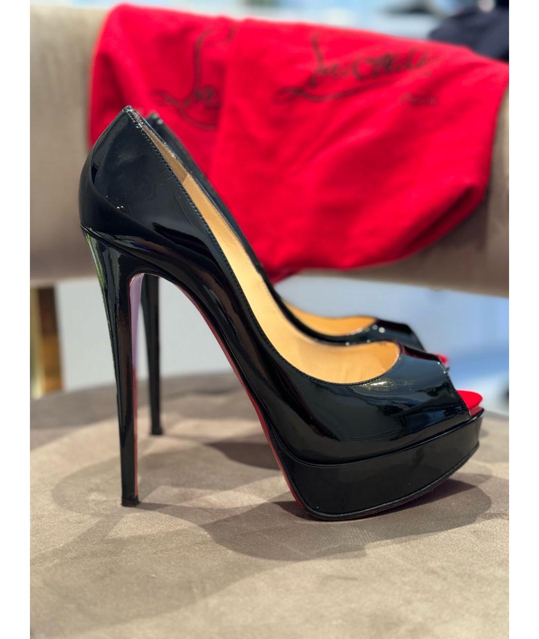 CHRISTIAN LOUBOUTIN Черные туфли из лакированной кожи, фото 5